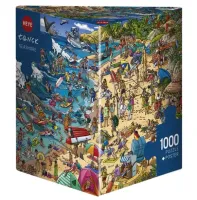 Puzzle 1000 elementów. Zwariowana plaża, Tanck (puzzle+plakat)