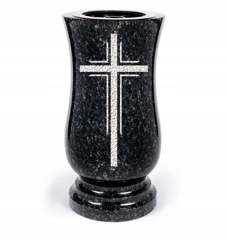 Elegancki Wazon Na Grób Granitowy Okrągły Impala 28cm na Arena.pl