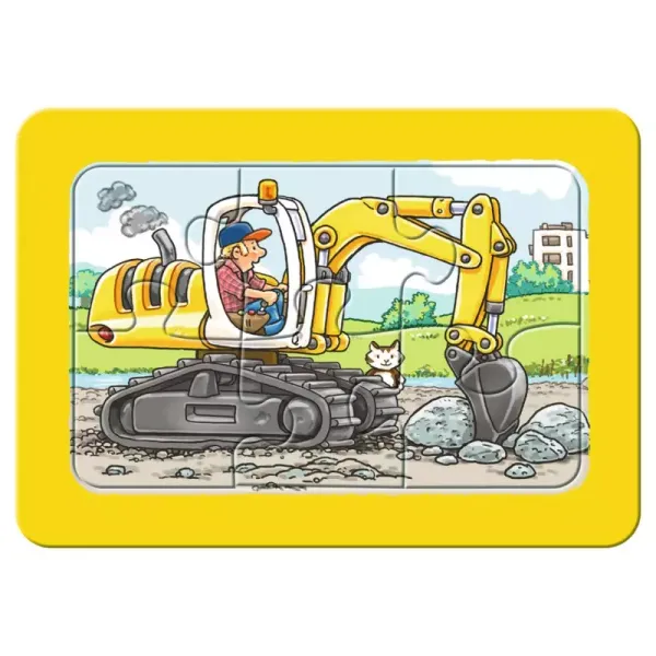 Puzzle 3 w 1, 3 x 6 elementów. Pojazdy zdjęcie 4