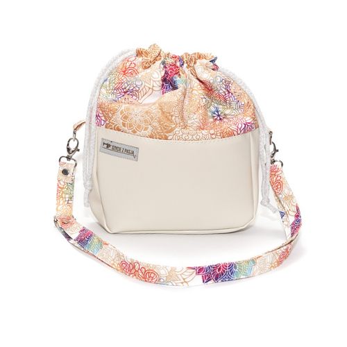 Torebka Sakiewka Kremowa z Motywem Mandali – Handmade na Arena.pl