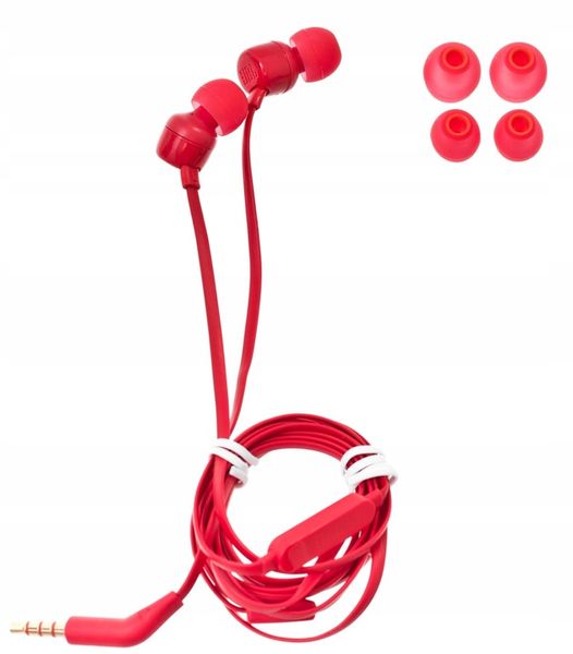 Słuchawki dokanałowe JBL T110 z mikrofonem BAS zdjęcie 4