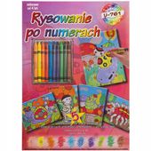 Kolorowanka obrazek rysowanie po numerach kredki