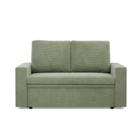 Sofa dwuosobowa, BLOM, sztruks, 148x87x90 cm, oliwkowy | TYLETEGOTU