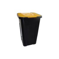 kosz na śmieci pojemnik na odpady do segregacji 50l żółty