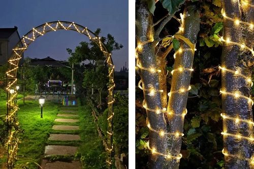 WĄŻ LED LAMPKI ZEWNĘTRZNE CHOINKOWE FLASH TRYBY TIMER CIEPŁE IP67 10m 230V na Arena.pl