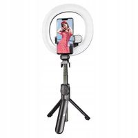 Puluz SelfieStick Statyw Tripod Z Lampą Pierścieniową Ring Lamp LED + Pilot