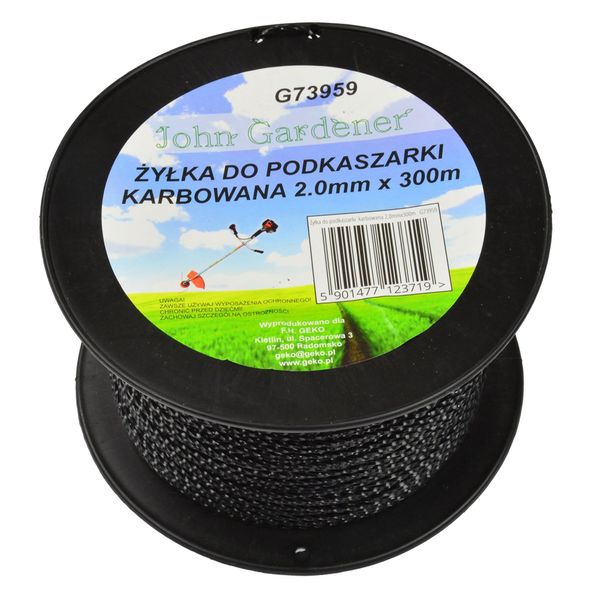 ŻYŁKA TNĄCA DO KOS I PODKASZAREK 2 MM 300 MB G73959 KWADRAT SKRĘCANY zdjęcie 1