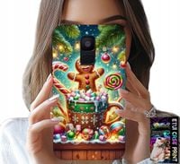 ETUI DO SAMSUNG A6 2018 - PIERNIK PIERNIKI ŚWIĄTECZNE WZORY +SZKŁO
