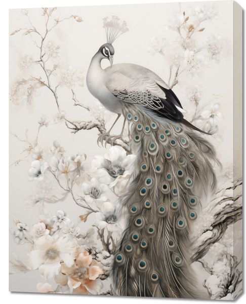 Obraz 70x90cm Pawia Gracja zdjęcie 1