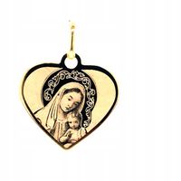 Złota Zawieszka Medalik Komunia Chrzest 333