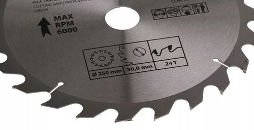 PIŁA TARCZOWA WIDIOWA TARCZA DO CIĘCIA DREWNA 250x30mm 24Z redukcja 20,16mm na Arena.pl