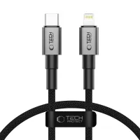 Kabel Tech-Protect Ultraboost DNA USB-C / Lightning PD27W/3A 25 cm - szary