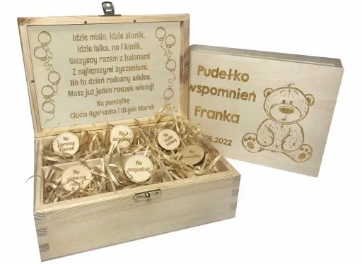 PUDEŁKO WSPOMNIEŃ PREZENT ROCZEK CHRZEST NARODZINY zdjęcie 10