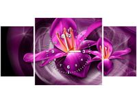 80X40CM ZEGAR RÓŻOWE KOSMICZNE KWIATY JAKUB BANAŚ OBRAZ