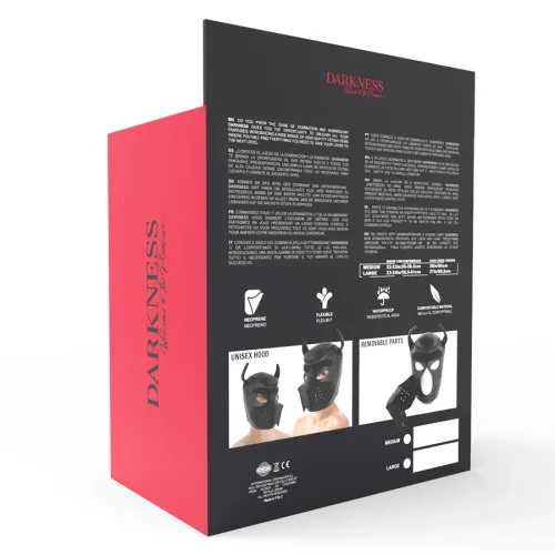 darkness maska neoprenowa dla psa z odpinanym pyskiem l czarna na Arena.pl