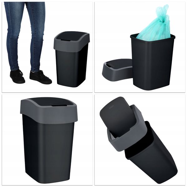 Curver Kosz Na Śmieci Odpady Pojemnik 25L Czarny zdjęcie 4