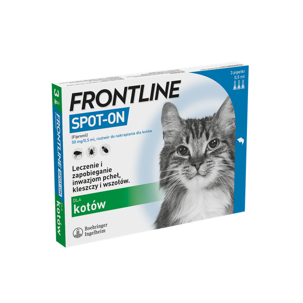 FRONTLINE Spot On Dla Kotów 3x0,5ml zdjęcie 1