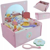 MERKAN Drewniana Toaletka Dla Dziecka Z Lustrem + Akcesoria