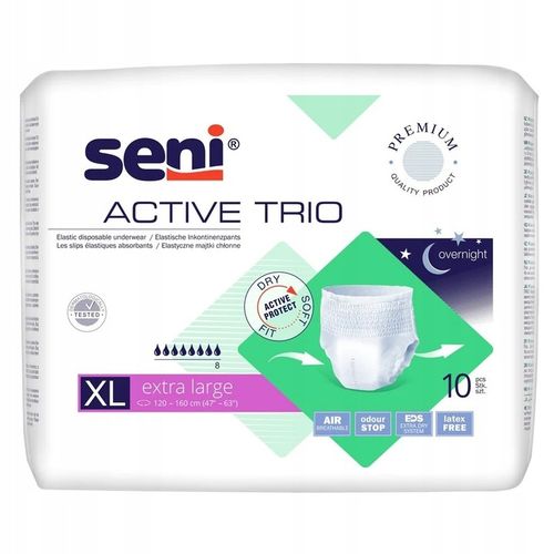 SENI ACTIVE TRIO XL MAJTKI CHŁONNE NA NOC WCIĄGANE DLA DOROSŁYCH na Arena.pl
