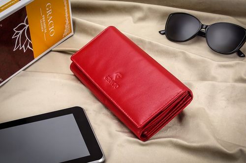 Damski Czerwony Gracio Portfel Skóra Naturalna BIG na Arena.pl