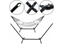 Stelaż na hamak SH101 300x90x110 cm stalowy czarny 150 kg