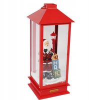 LATARNIA latarenka z muzyką świąteczna dekoracja LED Święty Mikołaj Goliat