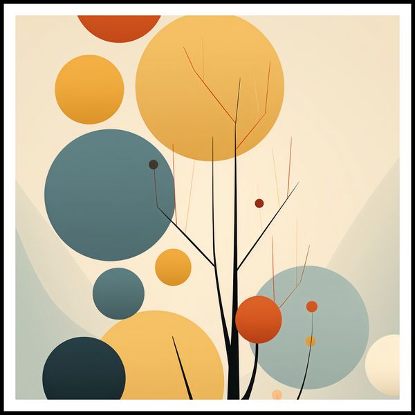 Plakat 100x100cm Harmonia Jesiennych Kolorów zdjęcie 3