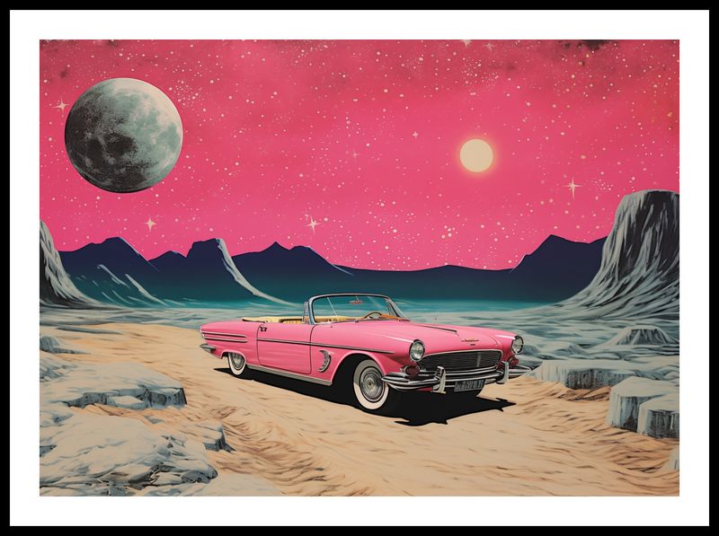 Plakat 70x50cm Kabriolet W Kosmosie zdjęcie 3