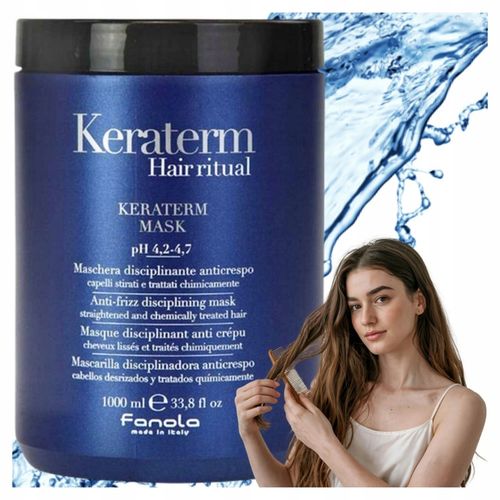 Fanola Maska do Włosów Suchych z Keratyną Keraterm Puszących się 1000 ml na Arena.pl