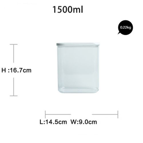 Pojemniki Do Żywności  - Przeźroczyste - 0.45L 1.0L 1.5L 2.0L - OKAZJA 1.5L- Czerwony na Arena.pl