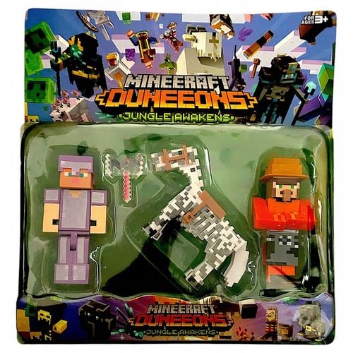 FIGURKA MINECRAFT ZESTAW FIGUREK 3w1 ALEX KOŃ VILLAGER + MIECZ DODATKI XXL na Arena.pl