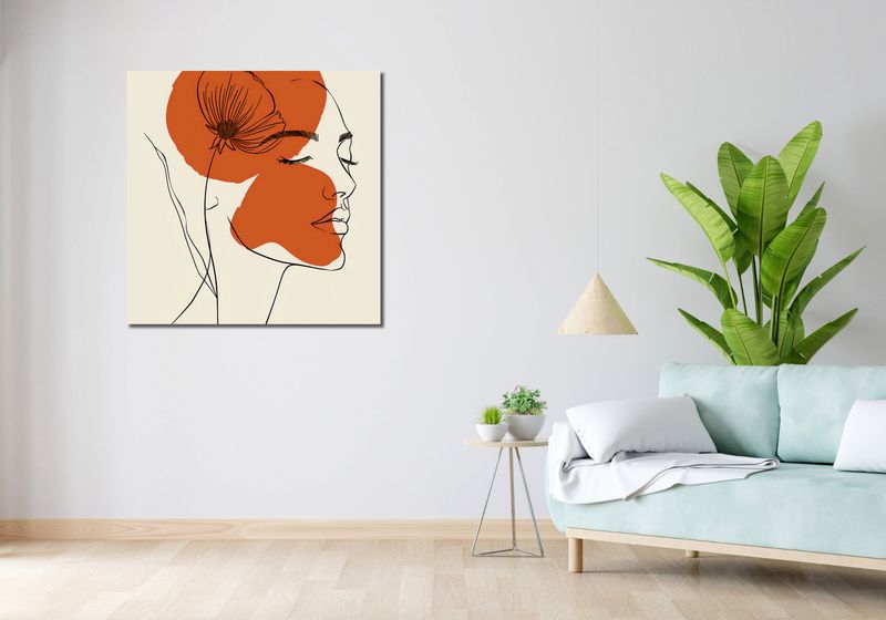 Obraz 90x90cm Ciepło Kwiatu zdjęcie 2