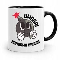 Kubek Czarny Dzień Babci Uwaga Bombowa Babcia Z Nadrukiem Ze Zdjęciem