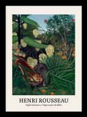 Plakat 13x18cm Design Tiger and a Buffalo, Rousseau Vintage do Salonu