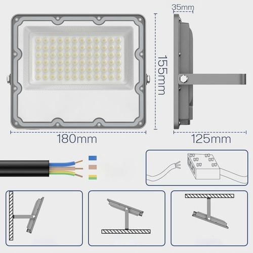 Halogen LED Budowlany Statyw Naświetlacz 100W Reflektor 11000lm na Arena.pl