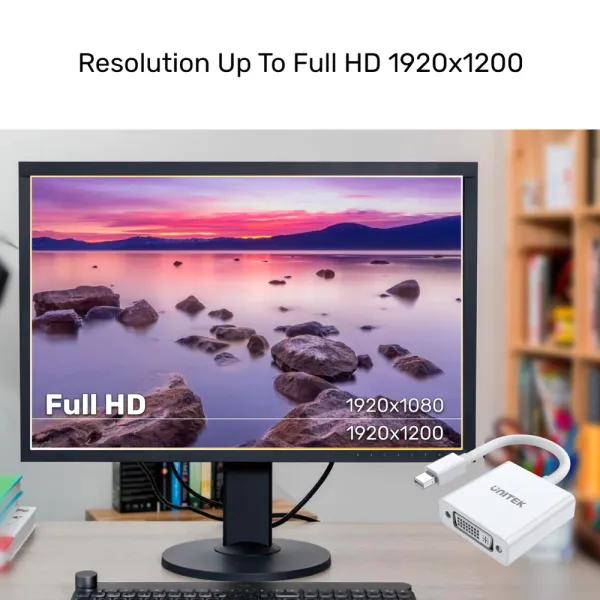 Unitek Adapter miniDisplayPort na DVI zdjęcie 5