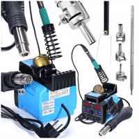 Stacja lutownicza precyzyjna HOTAIR WEP 938BD-III 775W 2w1 mocna grot T12