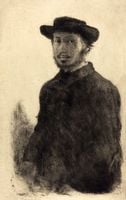 Autoportret1857, Edgar Degas - plakat 20x30 cm