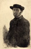 Autoportret1857, Edgar Degas - plakat 20x30 cm