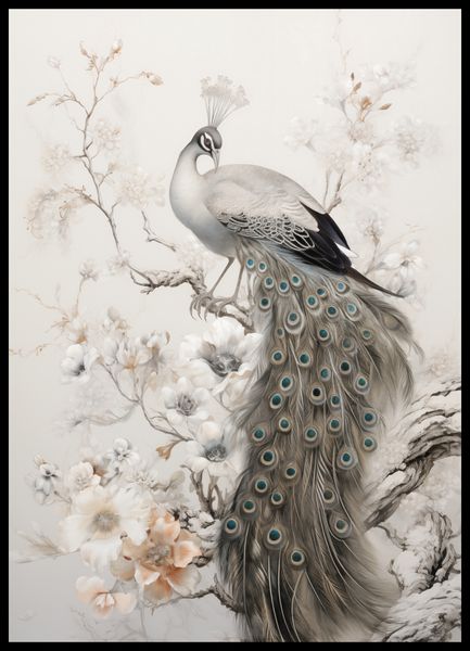 Plakat 50x70cm Pawia Gracja zdjęcie 2