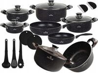 KOMPLET GARNKÓW MARMUROWYCH PATELNIA ZESTAW GARNKI INDUKCJA