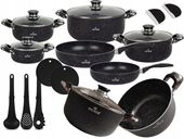 KOMPLET GARNKÓW MARMUROWYCH PATELNIA ZESTAW GARNKI INDUKCJA