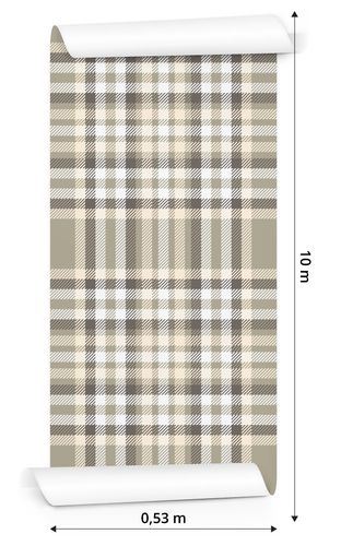 Tapeta Szkocka Krata w Stylu Retro na Arena.pl