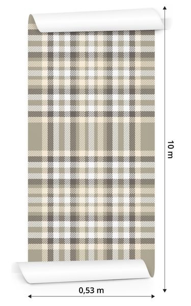 Tapeta Szkocka Krata w Stylu Retro zdjęcie 3