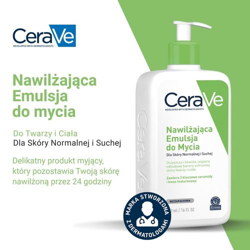 CeraVe Emulsja Do Mycia Ciała Dla Skóry Suchej I Normalnej 236 ml na Arena.pl