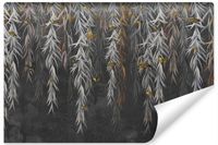 Fototapeta Do Salonu LIŚCIE Motyle Beton Mur Kamień 405cm x 270cm