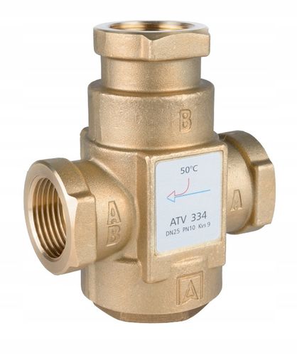 ZAWÓR TEMPERATUROWY OCHRONY POWROTU KOTŁA ATV 334 DN25 Ø 1" CAL 9 m³/h na Arena.pl