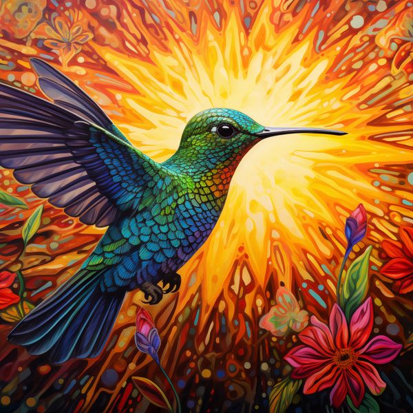 Plakat 90x90cm Koliber Barw zdjęcie 1