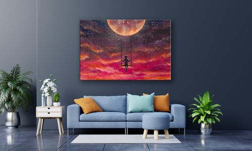 OBRAZ NA PŁÓTNIE 032 Huśtawka 30x20cm na Arena.pl