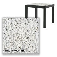 BLAT SZKLANY IKEA LACK Kamyki z Twoim napisem 55x55cm 071b